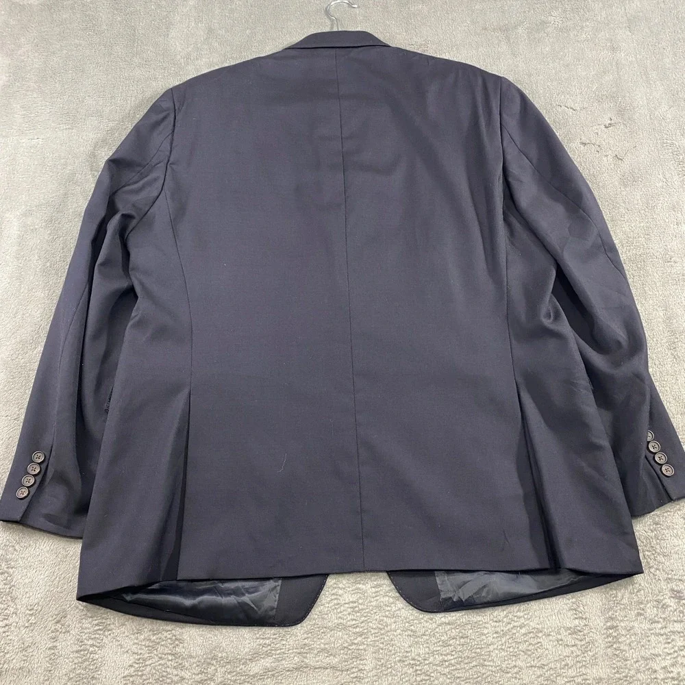 Lauren Ralph Lauren Sport Coat Blazer‎ Jacket Mens 48R Navy Wool Blend Slim Fit